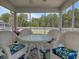 Relaxing screened-in porch with wicker furniture, perfect for enjoying the outdoors in comfort at 511 Mattamushkeet Dr., Little River, SC 29566
