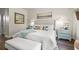 Comfortable bedroom with a beautifully decorated queen size bed, wooden floor, and natural light from the window at 515 Goldstar St., Conway, SC 29526