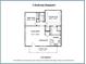 Detailed floor plan of a two-bedroom bungalow with a living room, dining room, and covered porch at 5223 Sea Coral Way, North Myrtle Beach, SC 29582