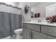 Neutral bathroom with a decorative wreath, offering a calm, clean space with stylish accents at 900 Pelagic Loop, Myrtle Beach, SC 29579