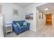 Comfortable bedroom seating area near the entry door with tasteful decor at 9550 Shore Dr. # 231, Myrtle Beach, SC 29572