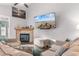 Inviting living room with fireplace, comfortable seating, and plenty of natural light at 9754 Leyland Dr. # 11, Myrtle Beach, SC 29572
