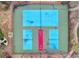 Aerial view of well-maintained tennis and shuffleboard courts at 9754 Leyland Dr. # 11, Myrtle Beach, SC 29572
