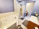 Spacious bathroom with a soaking tub, glass block partition, and ample countertop space at 1356 Glenns Bay Rd. # 201B, Surfside Beach, SC 29575
