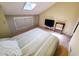 Slanted attic bedroom with neutral walls, a skylight, and warm-toned carpet at 1356 Glenns Bay Rd. # 201B, Surfside Beach, SC 29575
