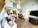 Open concept living room with view of the kitchen at 1356 Glenns Bay Rd. # 201B, Surfside Beach, SC 29575