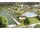 Stunning view of the community pool and lake access, with multiple piers and docks for residents at 246 River Edge Dr., Myrtle Beach, SC 29588