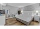 Cozy bedroom features a queen-sized bed, desk, and kitchenette for convenient living at 2801 S Ocean Blvd. # 231, North Myrtle Beach, SC 29582