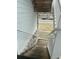 Exterior stairway with white railings and wood steps leading down to a lower level or outdoor area at 4639 Wild Iris Dr. # 43-204, Myrtle Beach, SC 29577
