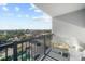 Balcony with an outdoor chair and a view of the street at 601 Mitchell Dr. # 801, Myrtle Beach, SC 29577