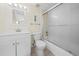 Bathroom with a shower and tub combo and a white vanity at 601 Mitchell Dr. # 801, Myrtle Beach, SC 29577