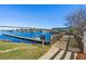 Scenic view of a private boat dock, providing convenient access to the water for boating enthusiasts at 100 Marblehead Dr., Little River, SC 29566