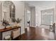 Inviting foyer with hardwood floors, elegant decor, and a view of the staircase at 1127 East Isle Of Palms Ave., Myrtle Beach, SC 29579