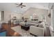 Open-concept living room seamlessly connects to the kitchen, featuring high ceilings and a modern design at 1127 East Isle Of Palms Ave., Myrtle Beach, SC 29579