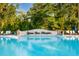 Community pool with 'Cypress River Plantation' sign in background on stone pillar wall at 156 Henry Middleton Blvd., Myrtle Beach, SC 29588