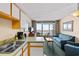 Kitchen and living room with an ocean view at 161 Seawatch Dr. # 410, Myrtle Beach, SC 29572