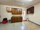 The garage offers extra cabinet storage and countertop workspace, perfect for projects at 1612 Fairforest Ct., Conway, SC 29526