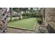 A well-maintained putting green is surrounded by lush greenery, offering a recreational space for golf enthusiasts at 218 Double Eagle Dr., Surfside Beach, SC 29575