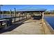 Community dock with covered area providing shade and seating, ideal for waterfront relaxation and socializing at 2240 Jackson Circle, Little River, SC 29566