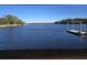 Scenic water view showcasing a peaceful waterway with a community dock in the distance, framed by lush trees at 2240 Jackson Circle, Little River, SC 29566