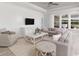 Cozy living room featuring comfortable seating, a TV, and plenty of natural light at 2404 Watershed Way, Longs, SC 29568