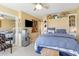 Comfortable bedroom featuring built in storage and shelving, with an ensuite bathroom at 276 Salt Marsh Circle # 4D, Pawleys Island, SC 29585