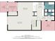 Floor plan of a 1424 sq ft home, first floor featuring a living room, kitchen and dining area at 276 Salt Marsh Circle # 4D, Pawleys Island, SC 29585