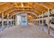 Spacious unfinished attic featuring wood framing, ductwork, and potential for future expansion or storage at 2825 Stellar Loop, Myrtle Beach, SC 29577