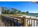 Outdoor seating area overlooking the golf course and serene pond at 356 Savannah Dr., Pawleys Island, SC 29585