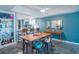 Cozy dining area with a view into the modern kitchen at 358 Salt Marsh Circle # 10-A, Pawleys Island, SC 29585