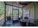 Screened-in porch features outdoor furniture and a ceiling fan at 358 Salt Marsh Circle # 10-A, Pawleys Island, SC 29585