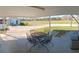Covered patio perfect for outdoor dining, offering a view of the surrounding landscape at 360 South Green Sea Rd., Loris, SC 29569