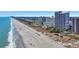 Beautiful oceanfront view with high-rise condos lining the shore, inviting beachgoers to enjoy a sunny day by the sea at 5308 N Ocean Blvd. # 503, Myrtle Beach, SC 29577