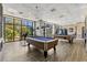 Bright game room with two pool tables and large windows offering views at 5308 N Ocean Blvd. # 503, Myrtle Beach, SC 29577