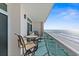Balcony with seating, ocean view and sunny skies at 5700 N Ocean Blvd. # 1107, North Myrtle Beach, SC 29582