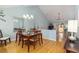 This dining area features a vaulted ceiling and adjoins other living spaces at 640 Intracoastal Way # 640, Myrtle Beach, SC 29579