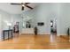 A bright living area with wood floors, built in storage and an open layout at 640 Intracoastal Way # 640, Myrtle Beach, SC 29579