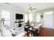 Beautiful living room features light green walls and natural light at 676 Johnson Ave., Myrtle Beach, SC 29577