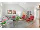 Open-concept living room with high ceilings, ample seating, and a modern design at 6904 Gina Ct., Myrtle Beach, SC 29588