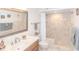 Bathroom featuring tiled shower and single sink vanity at 9820 Queensway Blvd. # 1210, Myrtle Beach, SC 29572