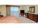 Bedroom with ocean views and wicker furniture at 9820 Queensway Blvd. # 1210, Myrtle Beach, SC 29572