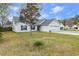 Well-kept one-story home featuring an attached garage and a grassy front lawn at 445 Saint Charles Circle, Myrtle Beach, SC 29588