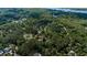 Expansive aerial view showcasing the home's setting within a lush, green neighborhood near winding waterways at 133 Otter Run Rd., Pawleys Island, SC 29585