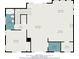Detailed floor plan showcasing the layout of the main level, including the living room and kitchen at 105 Serenity Point Dr., Little River, SC 29566