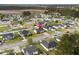 Aerial view showcases the homes and neighborhood amenities in the residential area at 1113 Green Fir Loop, Conway, SC 29527