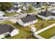 Aerial view shows the backyard and neighborhood, highlighting the property's layout and surroundings at 1113 Green Fir Loop, Conway, SC 29527