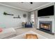 Comfortable living room with a fireplace and a cozy atmosphere at 1268 Brighton Ave., Myrtle Beach, SC 29588