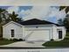 Charming single-Gathering home showcasing a two-car garage, a classic window, and a modern black door at 1384 Palm Springs Paloma Dr, Longs, SC 29568