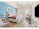Inviting main bedroom with a serene color scheme, tray ceiling, and ample natural light for a tranquil retreat at 1423 Peterson St., Myrtle Beach, SC 29577