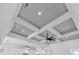 Architectural ceiling detail with coffers and a stylish ceiling fan at 144 Sago Palm Dr., Myrtle Beach, SC 29579